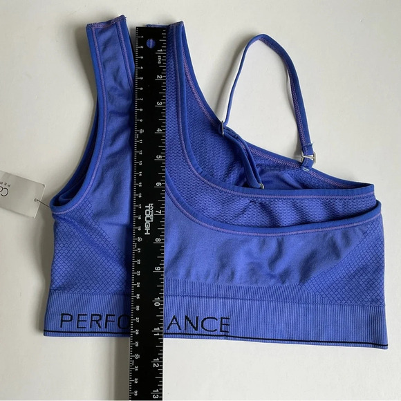 Calvin Klein Performance Mid Impact Sports Bra XS Ultra Marine Seamless NWT - Picture 3 of 6